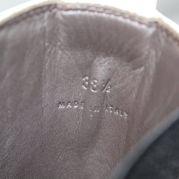 Bottega Veneta Tire Lug Chelsea Military Calf Boots Sea Salt Black 38.5 US 8.5 - Picture 13 of 13